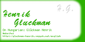 henrik gluckman business card